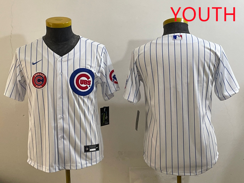 Youth Chicago Cubs blank white  MLB 2025 jersey style 1